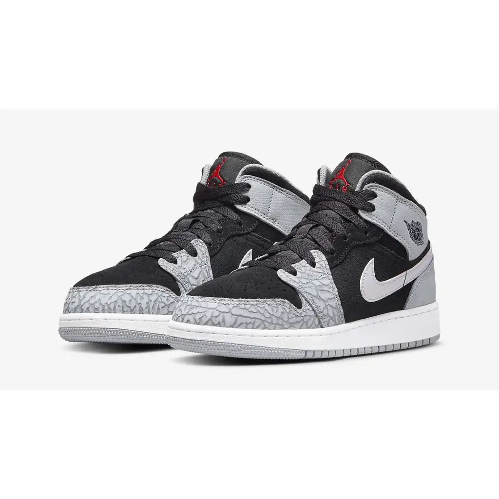 Air Jordan 1 Mid Elephant Print GS Trainers