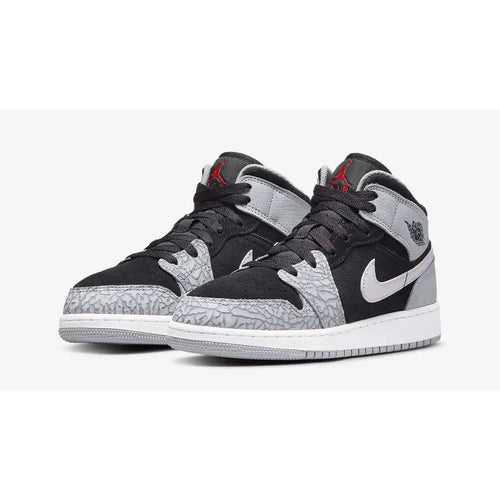 Air Jordan 1 Mid Elephant Print GS Trainers