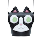 Zatchels Kitty Cat Handmade Leather Bag front view
