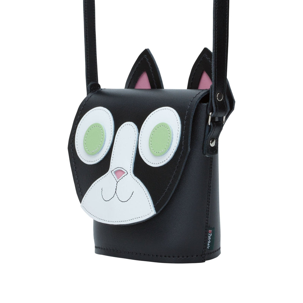Zatchels Kitty Cat leather bag side view