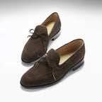 Hugs & Co Mens Brown Suede Goodyear Welted Laced Loafers