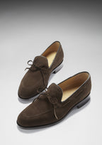 Hugs & Co Mens Brown Suede Goodyear Welted Laced Loafers