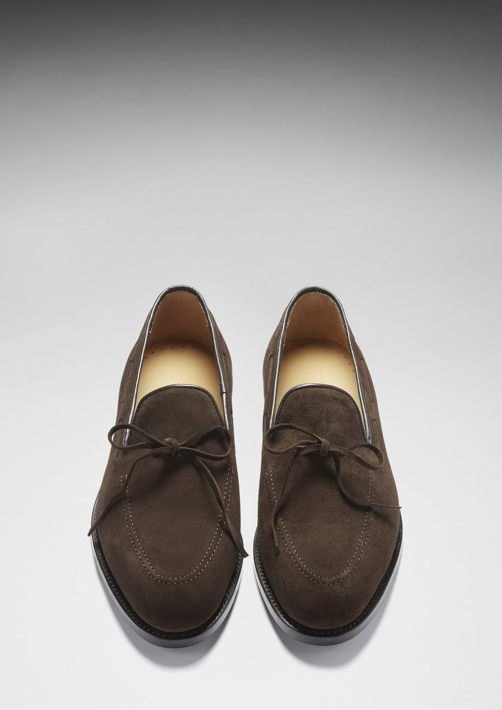 Hugs & Co Mens Brown Suede Goodyear Welted Laced Loafers