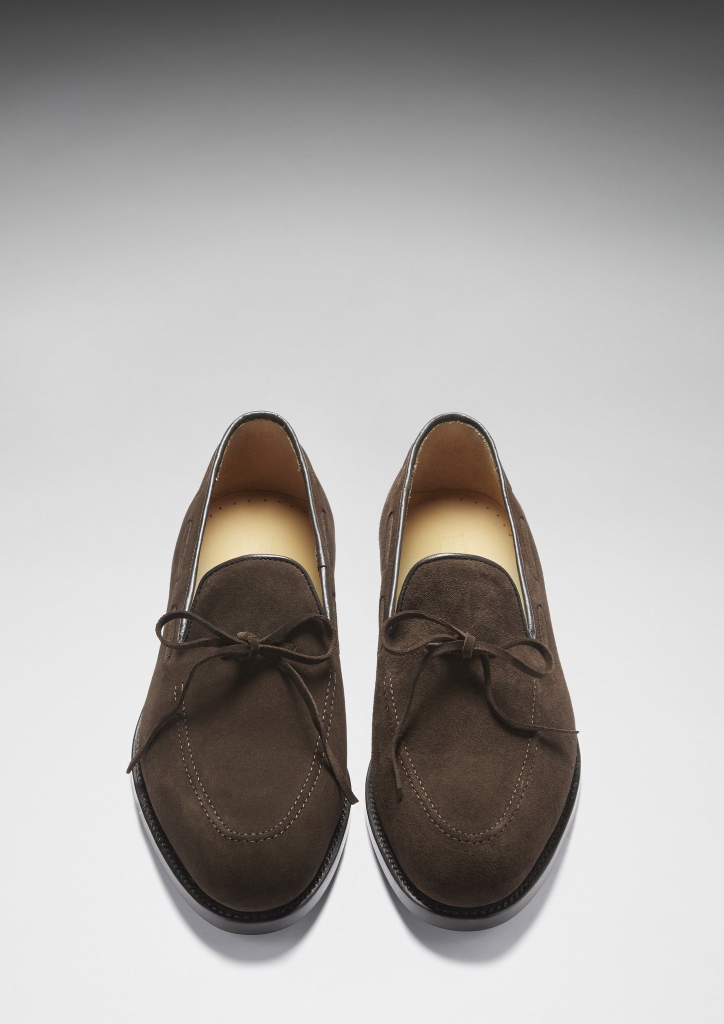 Hugs & Co Mens Brown Suede Goodyear Welted Laced Loafers