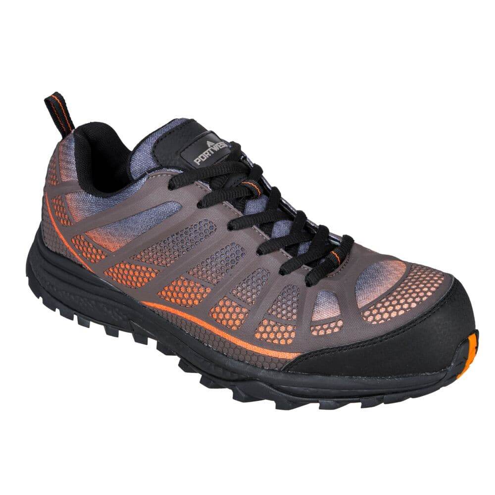 Portwest FT36 Compostitelite Low Cut Sprey Safety Trainers S1P Orange / Black