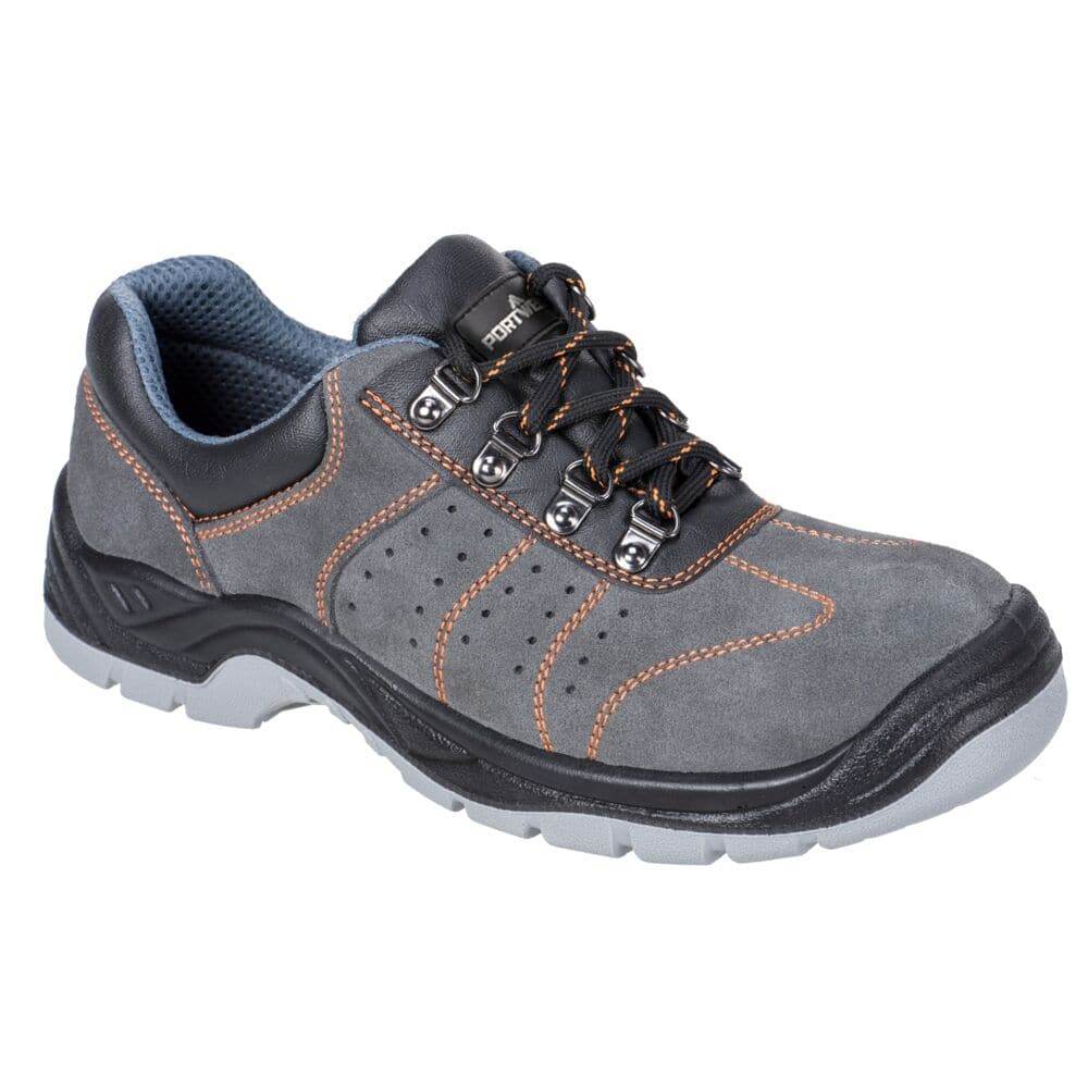 Portwest FW02 Steelite Perforated Safety Shoes S1P Blue / Grey