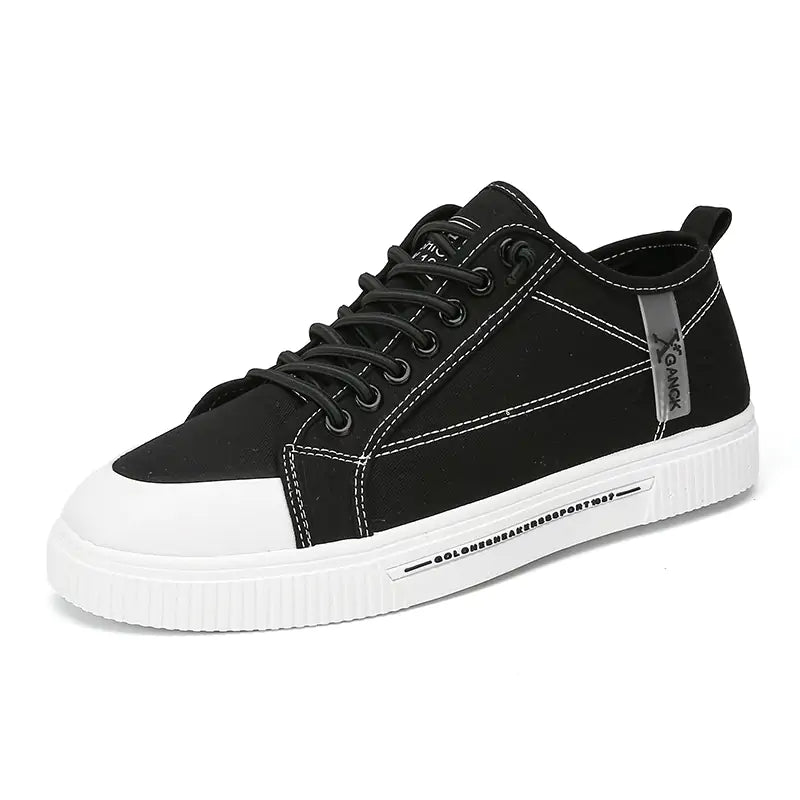 Mens Canvas Breathable Cushioned Lace Up Trainers