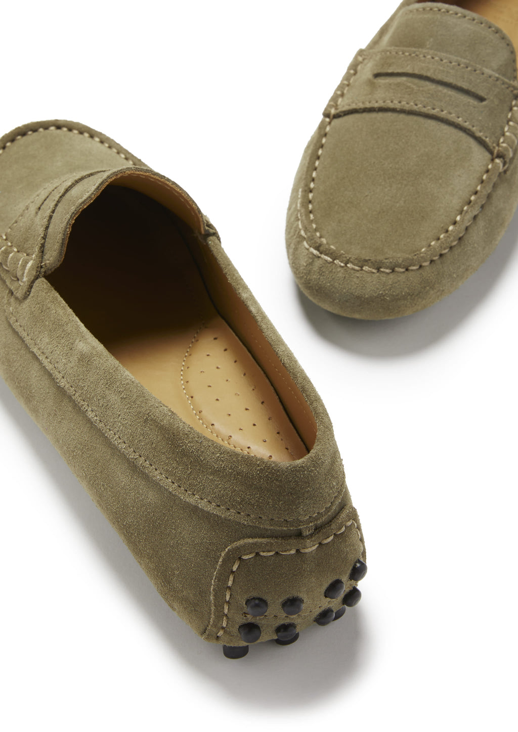 Hugs & Co Womens Penny Driving Loafers Truffle Suede