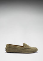 Hugs & Co Womens Penny Driving Loafers Truffle Suede