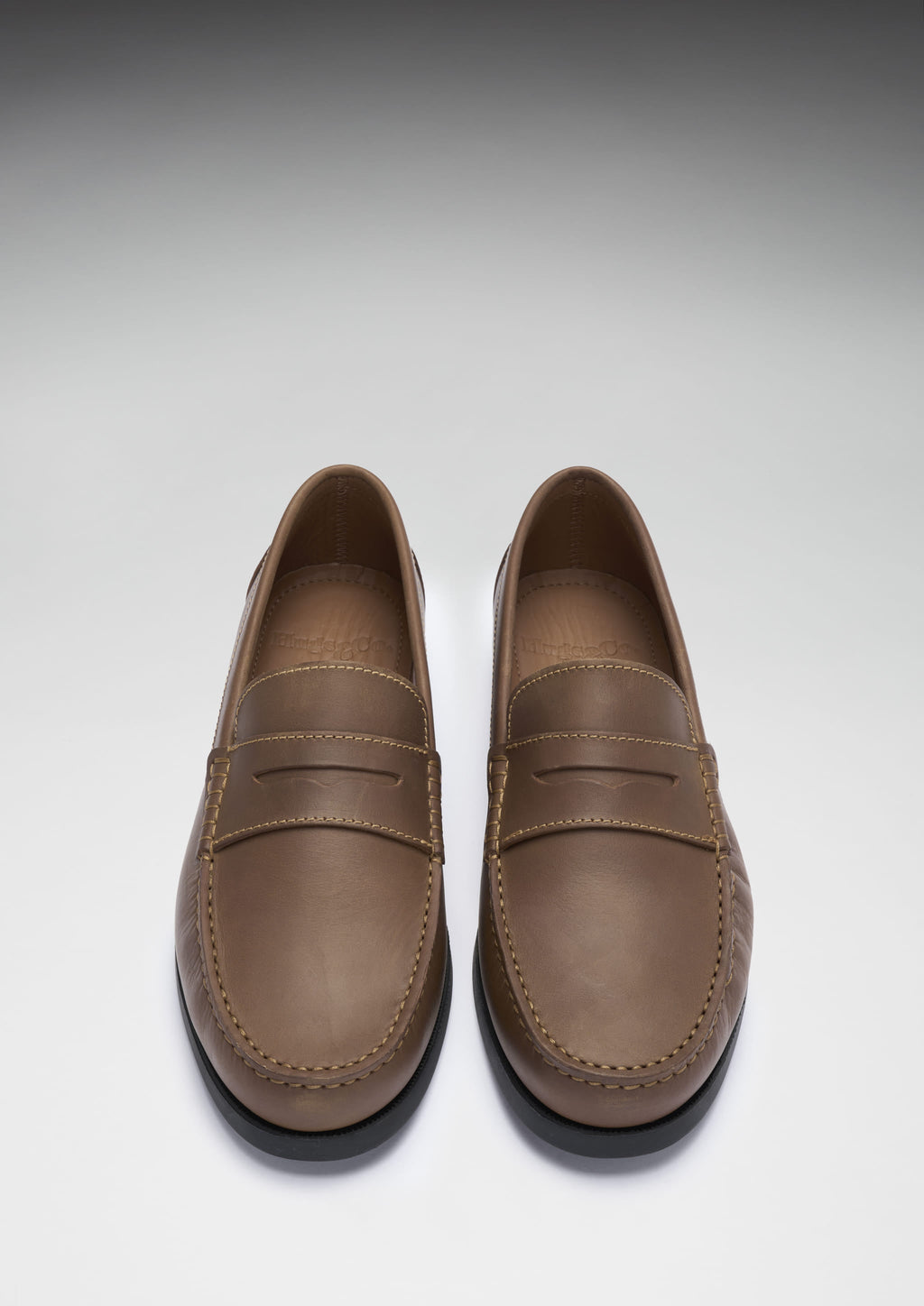 Hugs & Co Mens Boat Loafers Light Brown Leather