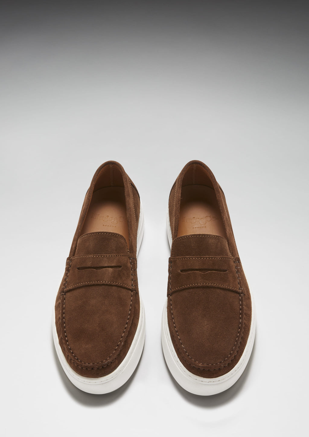Hugs & Co Mens Slip-on Sneaker Loafers Brown Suede