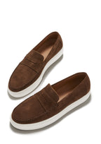 Hugs & Co Mens Slip-on Sneaker Loafers Brown Suede