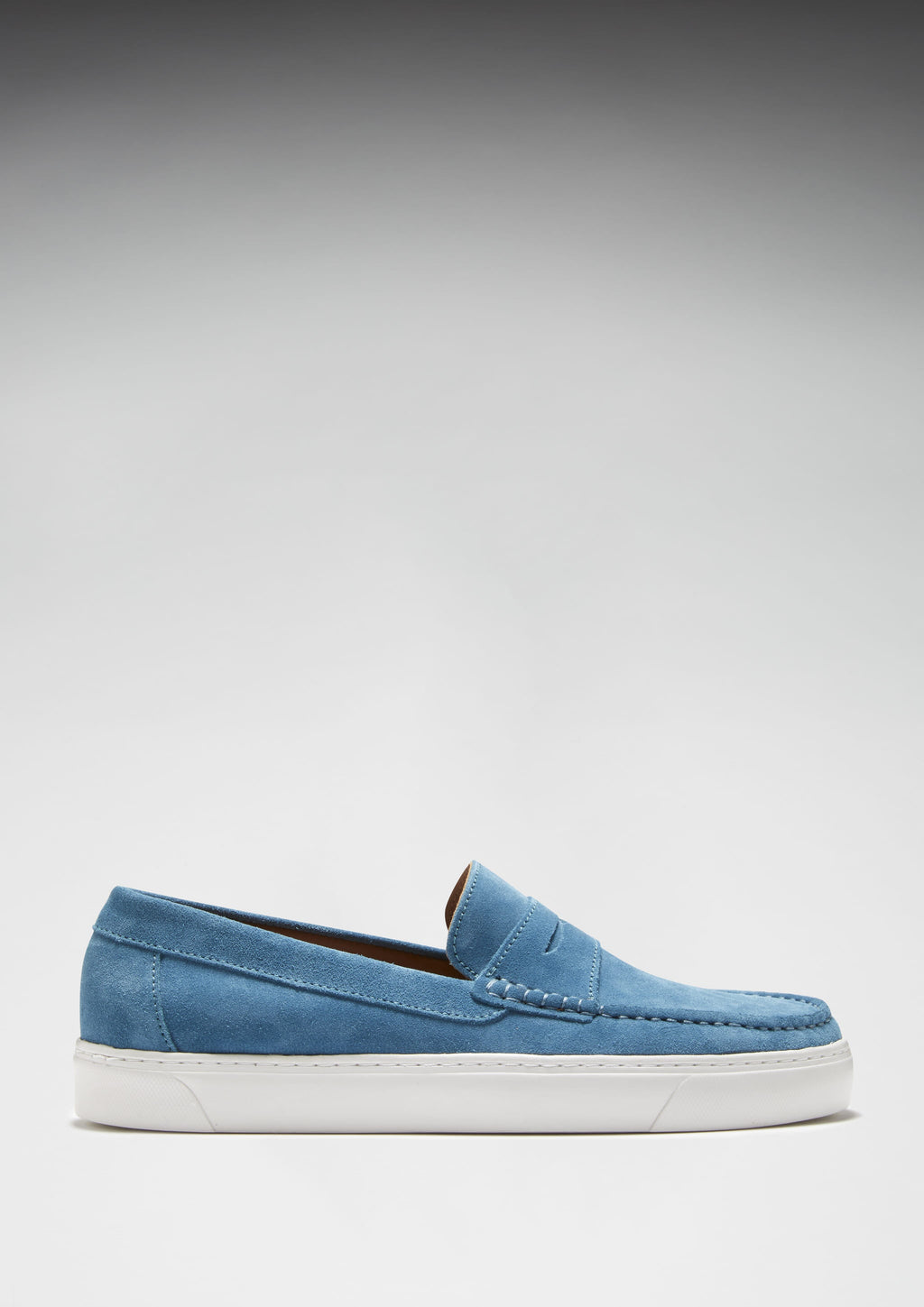 Hugs & Co Mens Slip-on Sneaker Loafers Petrol Blue Suede