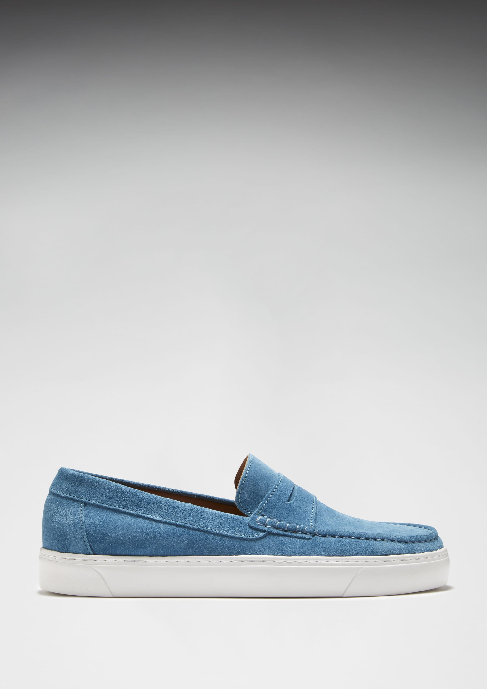 Hugs & Co Mens Slip-on Sneaker Loafers Petrol Blue Suede