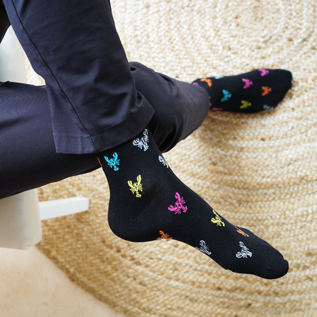 Bare Kind Save the Lobster Small Motif Bamboo Socks