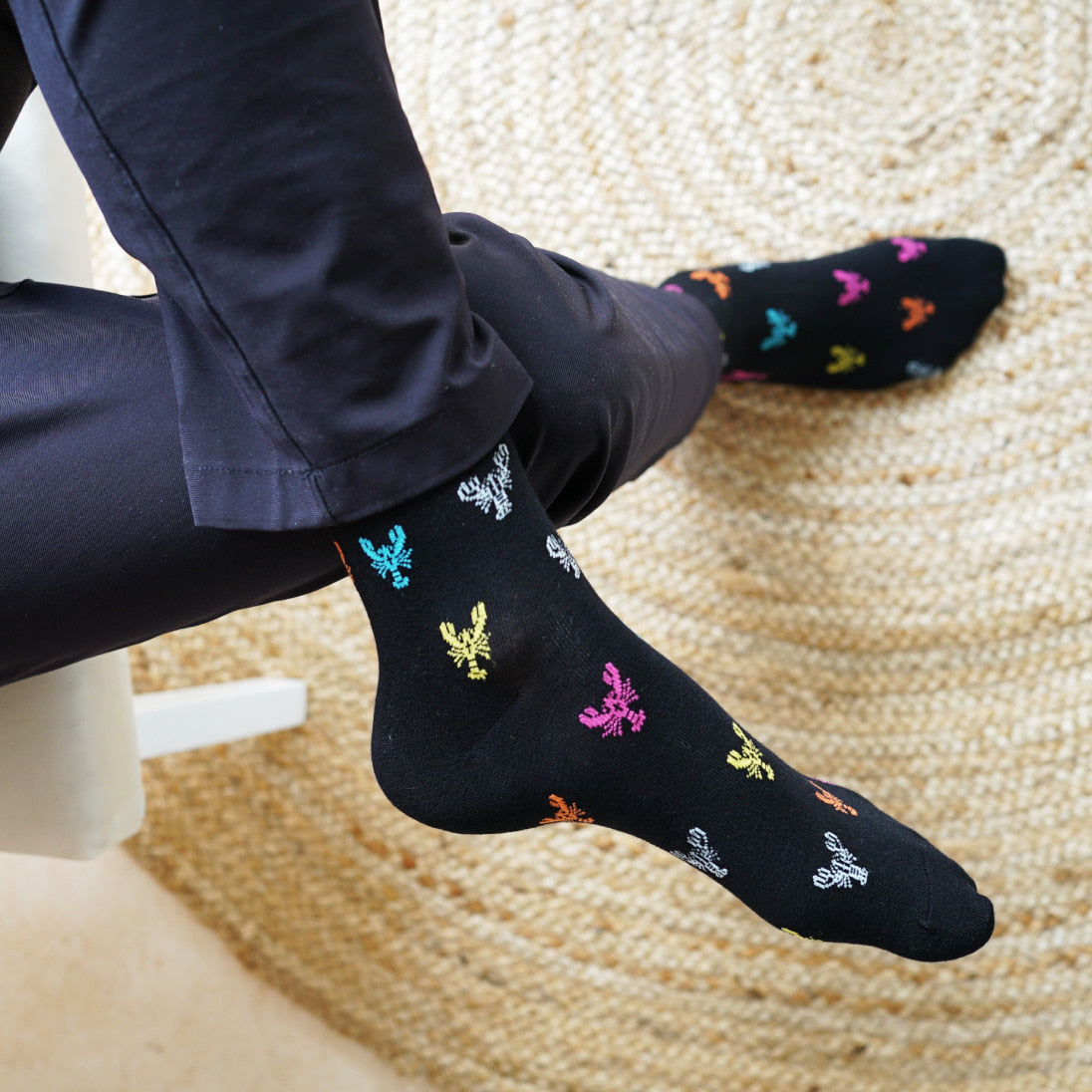 Bare Kind Save the Lobster Small Motif Bamboo Socks