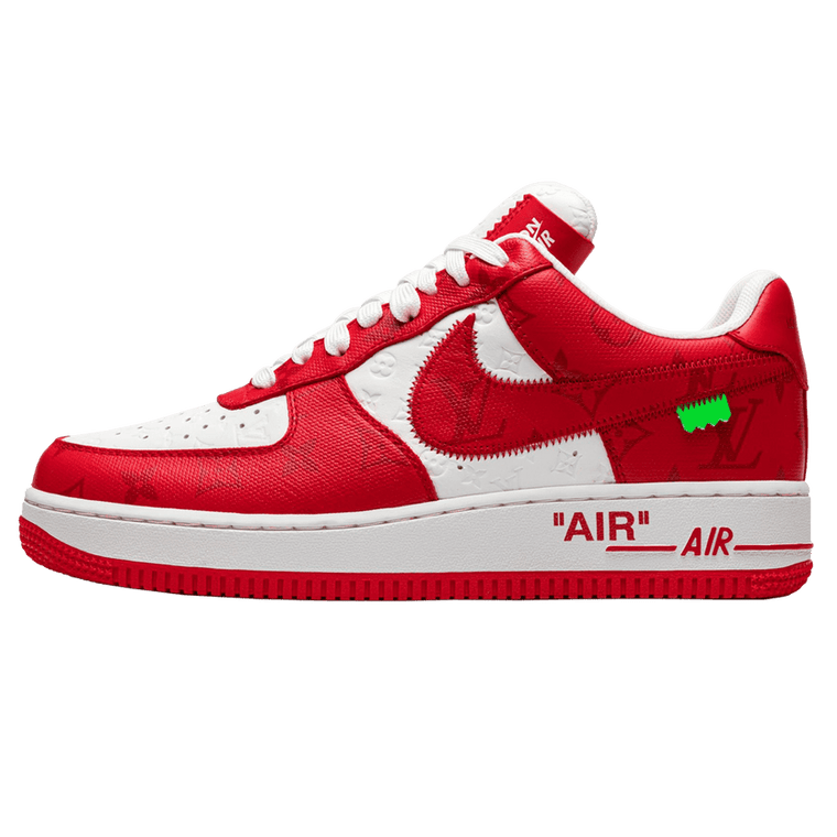 Louis Vuitton Air Force 1 Low By Virgil Abloh White Comet Red Trainers