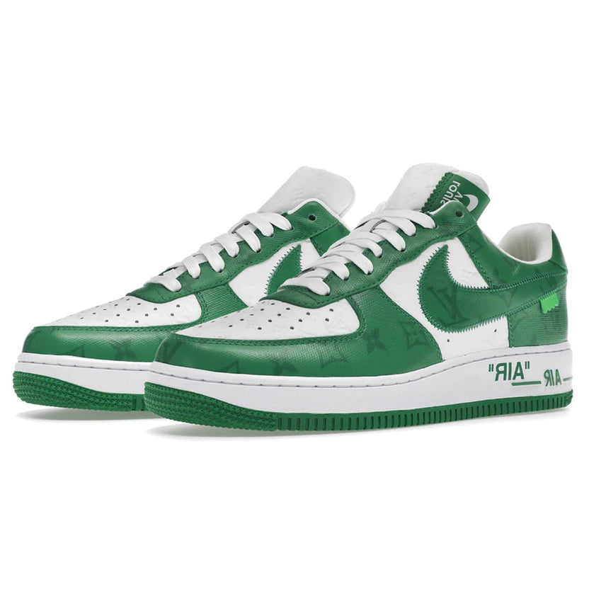 Louis Vuitton Air Force 1 Low By Virgil Abloh White Green Trainers