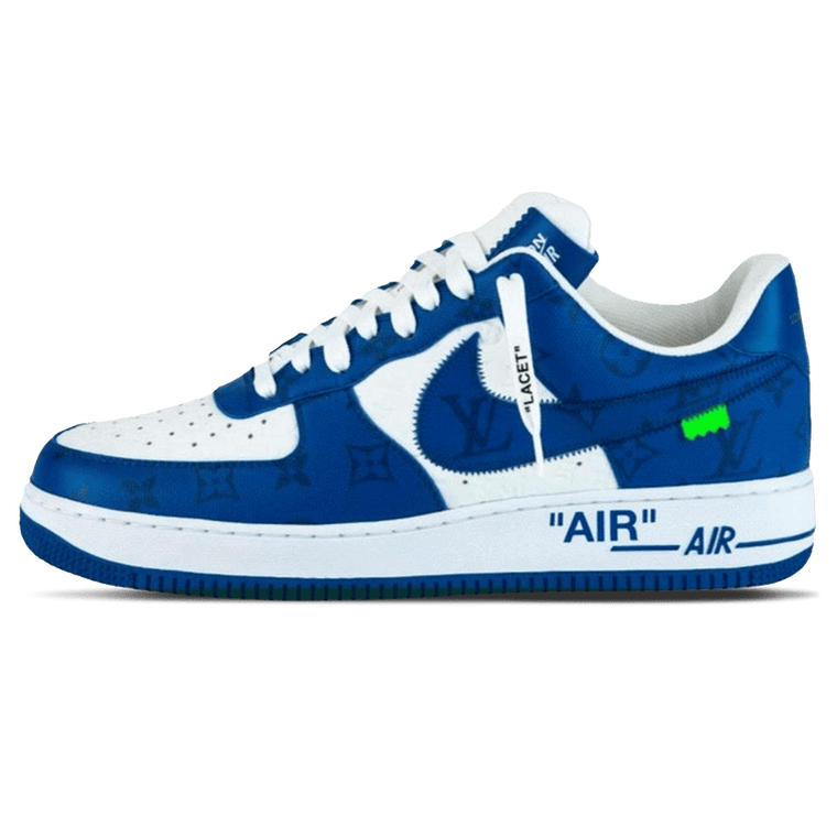 Louis Vuitton Air Force 1 Low By Virgil Abloh White Royal Trainers