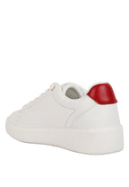 Leather Platform Cushioned Lace Up Trainers