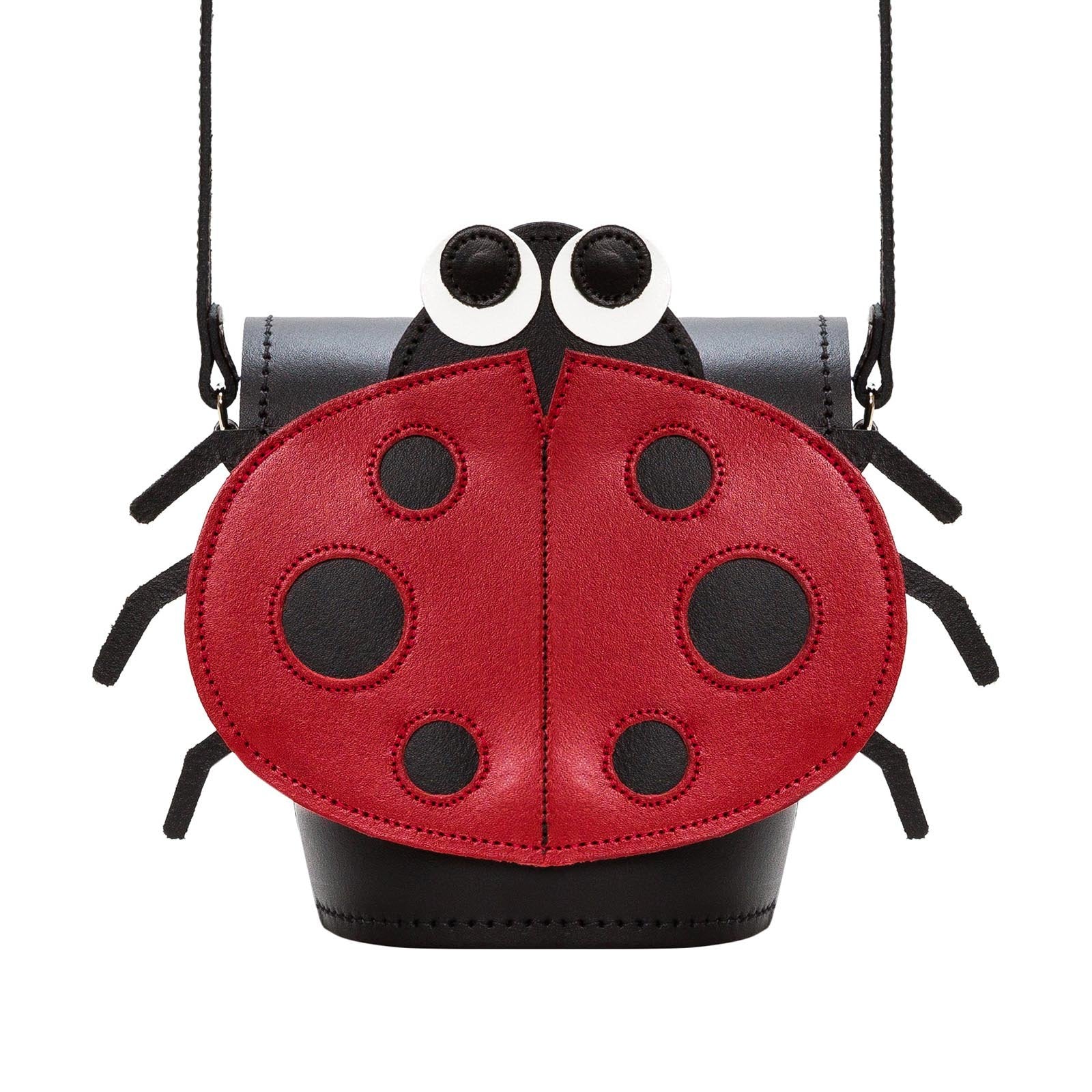 Zatchels Luna Ladybird Handmade Leather Bag front view