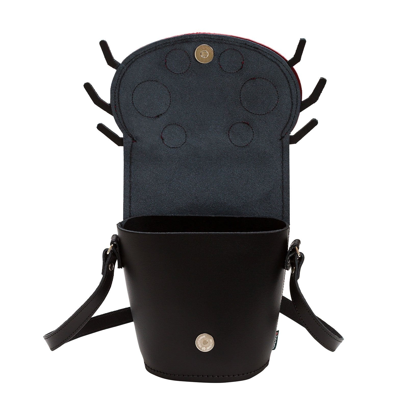 Zatchels Luna Ladybird handmade bag back view