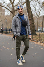 Blue Purple Camo Adventure Beanie - Double-Layered Outdoor Streetwear by StayClothed.com
