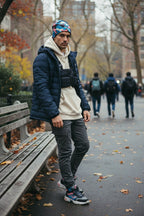 Blue Pink Camo Adventure Beanie - Double-Layered Outdoor Streetwear by StayClothed.com