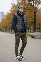Ocean Green Camo Adventure Beanie - Double-Layered Outdoor Streetwear by StayClothed.com