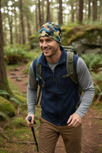 Blue Green Camo Adventure Beanie - Double-Layered Outdoor Streetwear by StayClothed.com