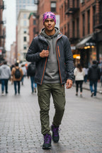 Pink Purple Camo Adventure Beanie - Double-Layered Outdoor Streetwear by StayClothed.com