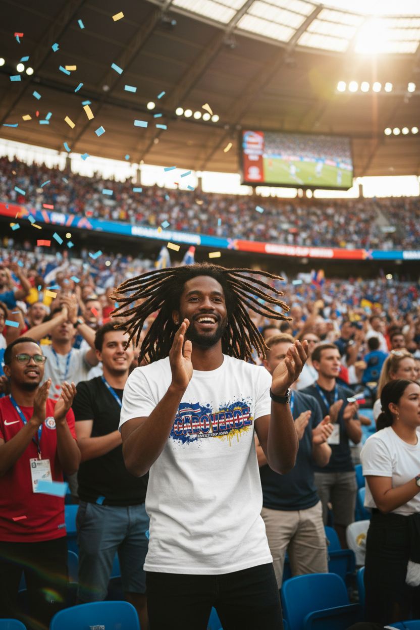 Cape Verde World Cup 2026 T-Shirt - Bold Graffiti Flag Design by StayClothed.com
