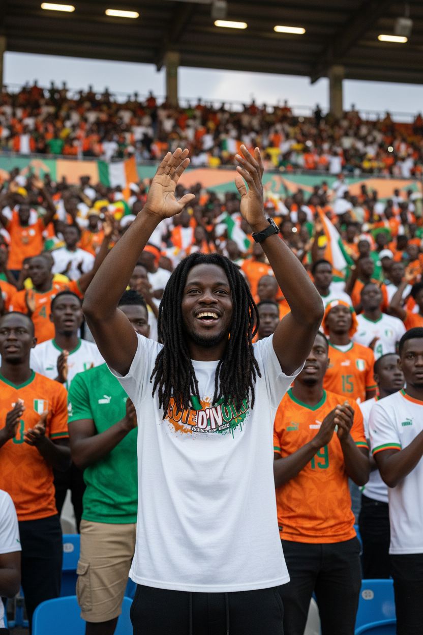 Côte d'Ivoire World Cup 2026 T-Shirt - Bold Graffiti Flag Design by StayClothed.com