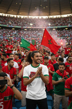 Morocco World Cup 2026 T-Shirt - Bold Graffiti Flag Design by StayClothed.com