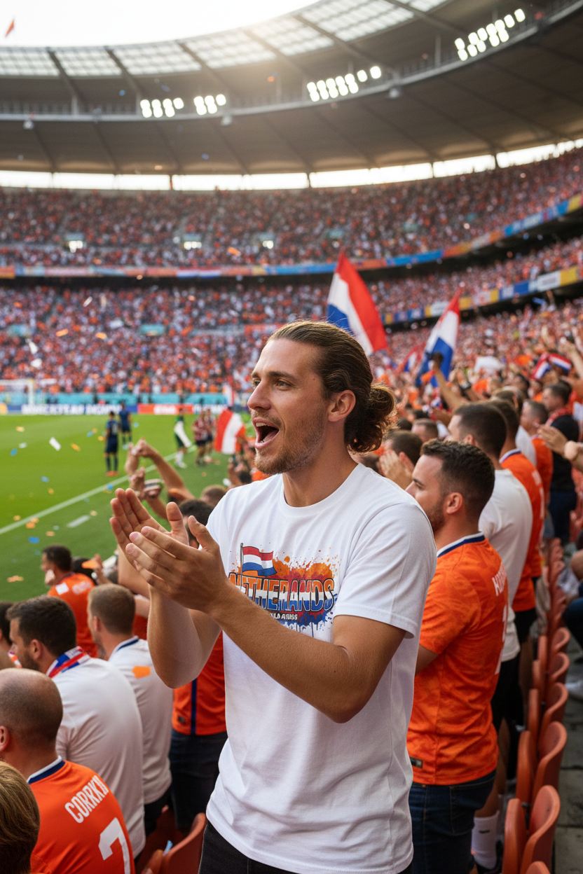 Netherlands World Cup 2026 T-Shirt - Bold Graffiti Flag Design by StayClothed.com