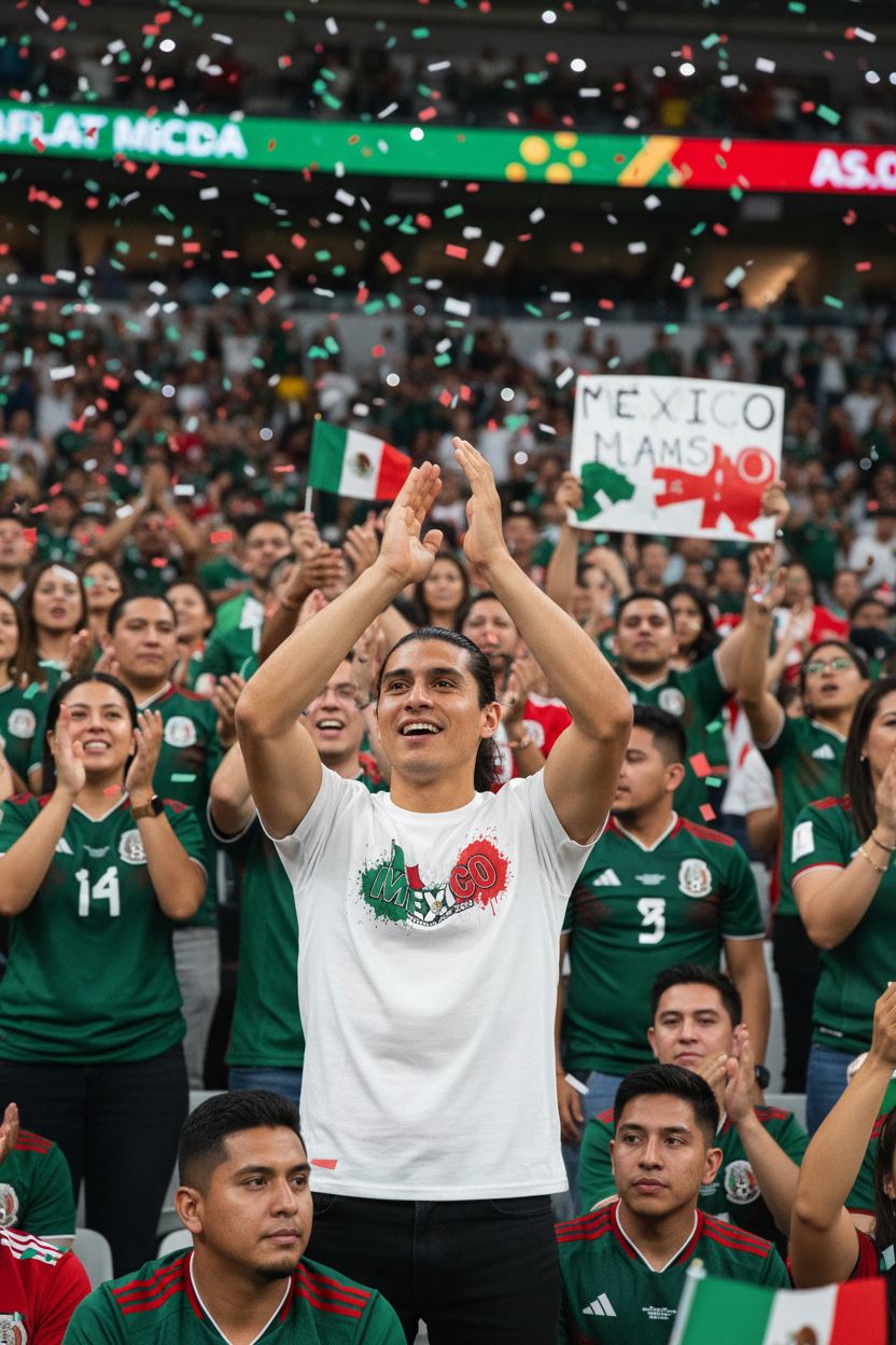 Mexico World Cup 2026 T-Shirt - Bold Graffiti Flag Design by StayClothed.com