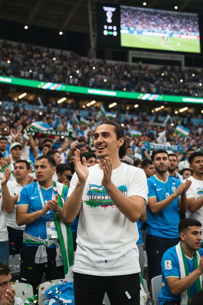 Uzbekistan World Cup 2026 T-Shirt - Bold Graffiti Flag Design by StayClothed.com