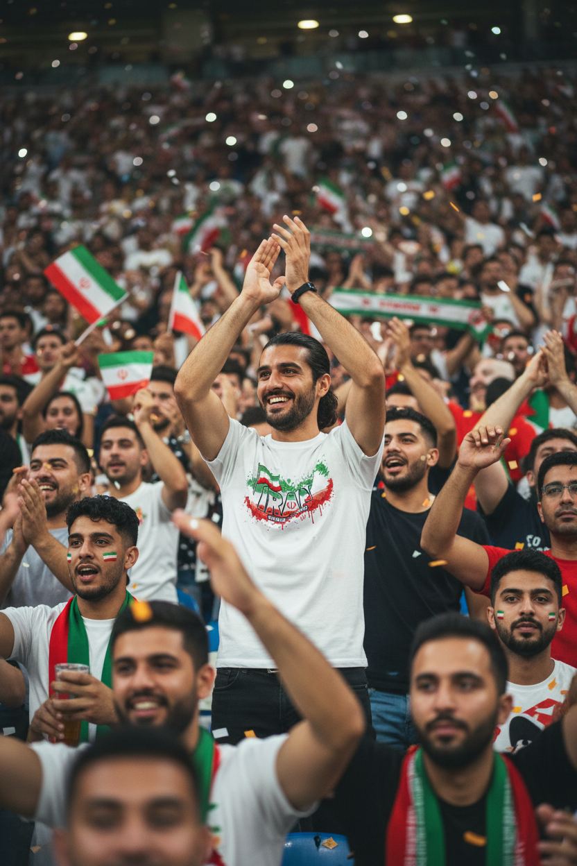 Iran World Cup 2026 T-Shirt - Bold Graffiti Flag Design by StayClothed.com