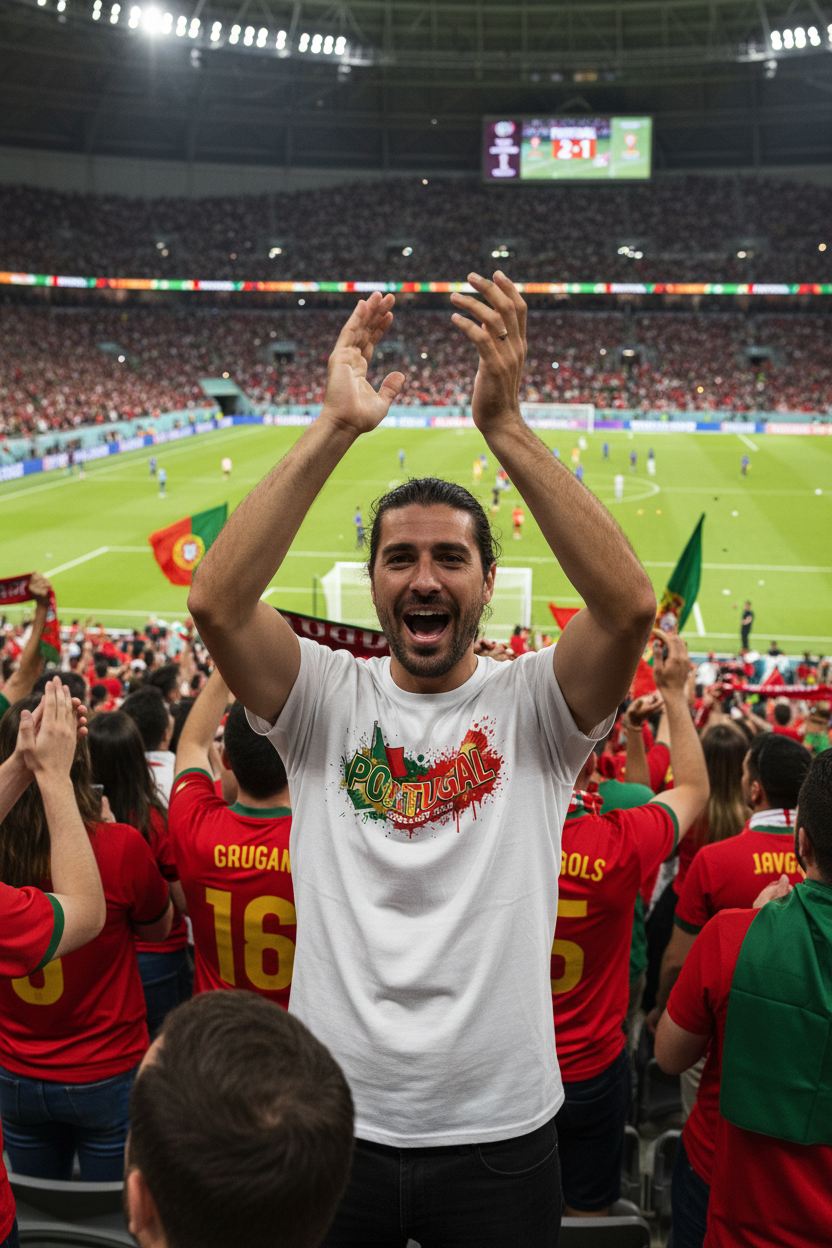 Portugal World Cup 2026 T-Shirt - Bold Graffiti Flag Design by StayClothed.com