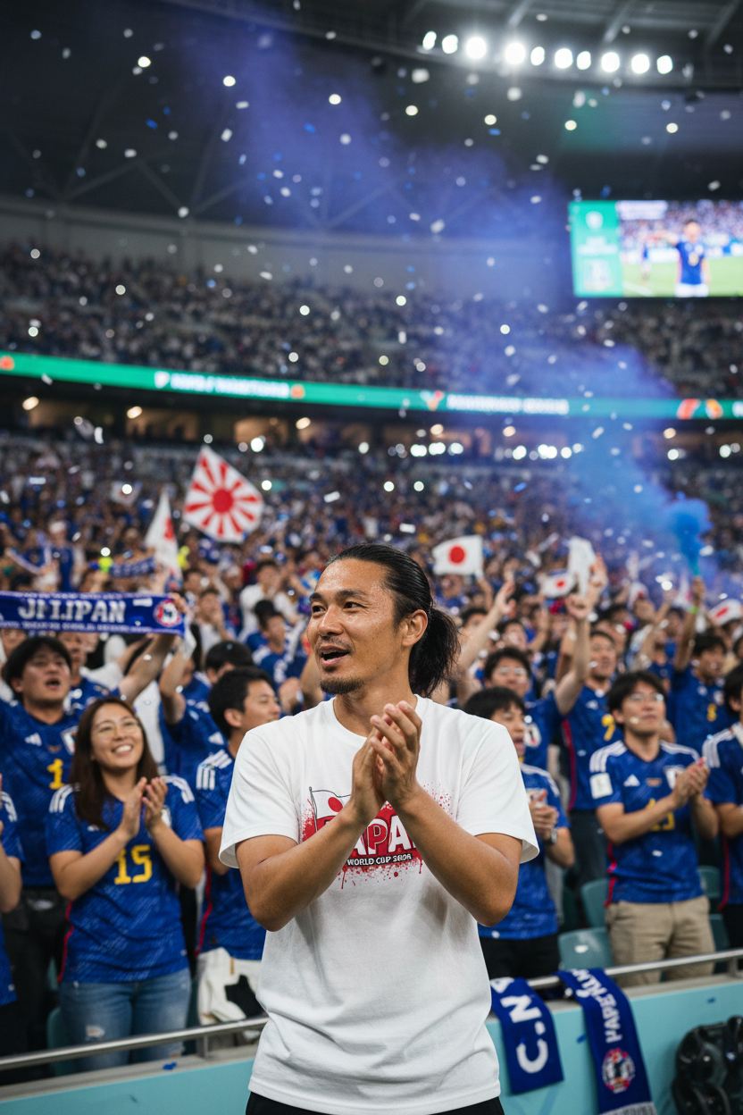 Japan World Cup 2026 T-Shirt - Bold Graffiti Flag Design by StayClothed.com