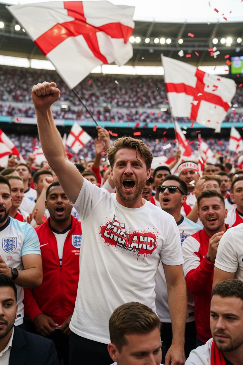England World Cup 2026 T-Shirt - Bold Graffiti Design by StayClothed.com