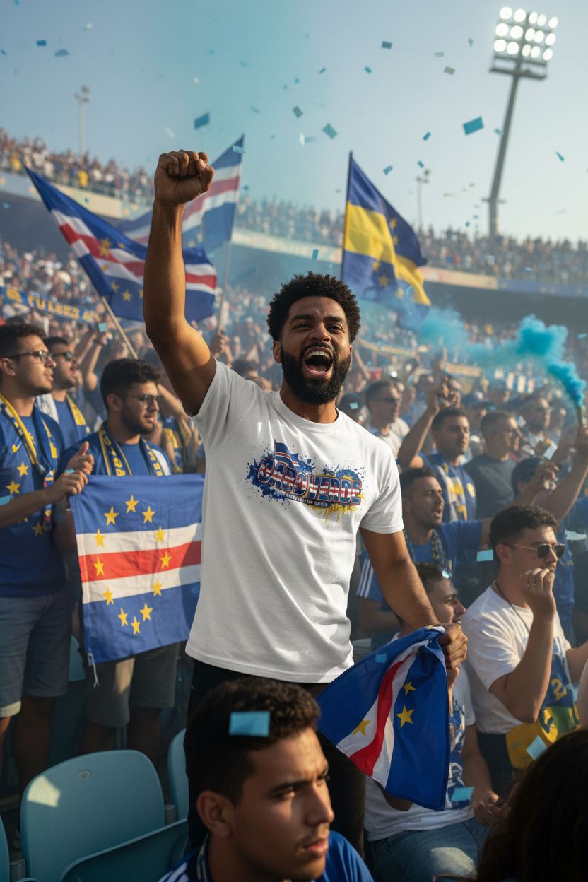 Cape Verde World Cup 2026 T-Shirt - Bold Graffiti Flag Design by StayClothed.com