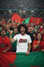 Morocco World Cup 2026 T-Shirt - Bold Graffiti Flag Design by StayClothed.com