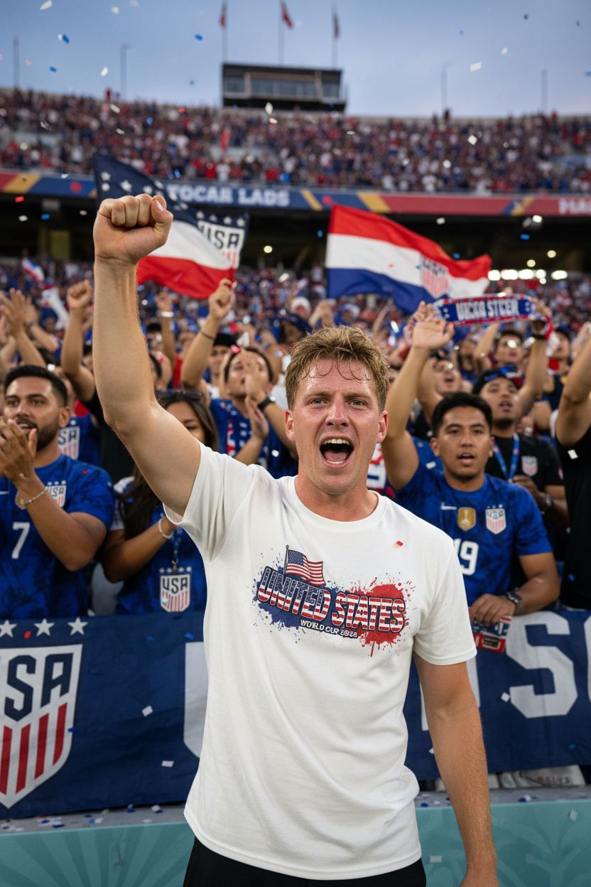 United States World Cup 2026 T-Shirt - Bold Graffiti Flag Design by StayClothed.com