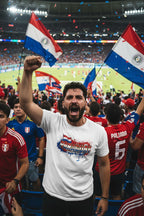 Paraguay World Cup 2026 T-Shirt - Bold Graffiti Flag Design by StayClothed.com