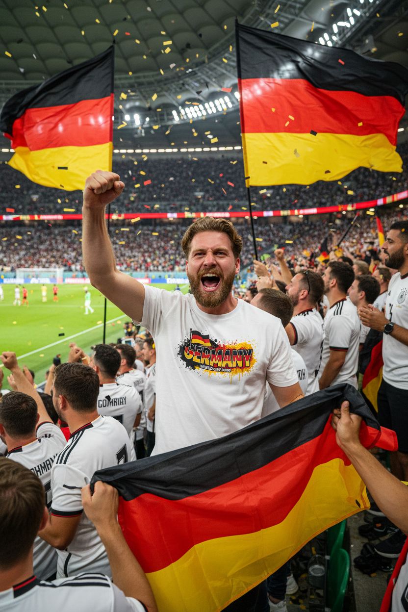 Germany World Cup 2026 T-Shirt - Bold Graffiti Flag Design by StayClothed.com