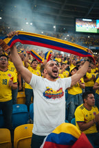 Colombia World Cup 2026 T-Shirt - Bold Graffiti Flag Design by StayClothed.com