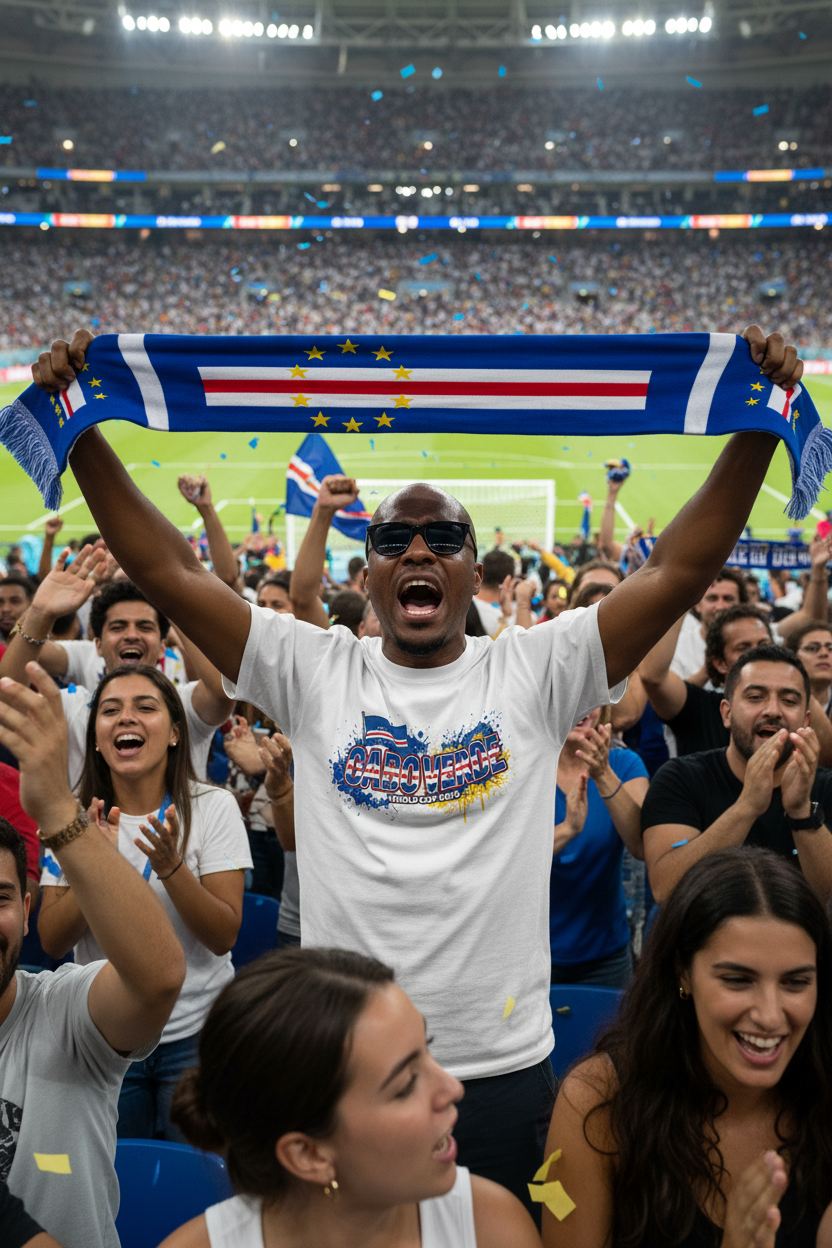 Cape Verde World Cup 2026 T-Shirt - Bold Graffiti Flag Design by StayClothed.com