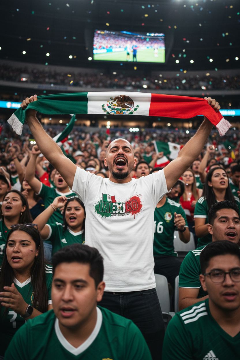 Mexico World Cup 2026 T-Shirt - Bold Graffiti Flag Design by StayClothed.com