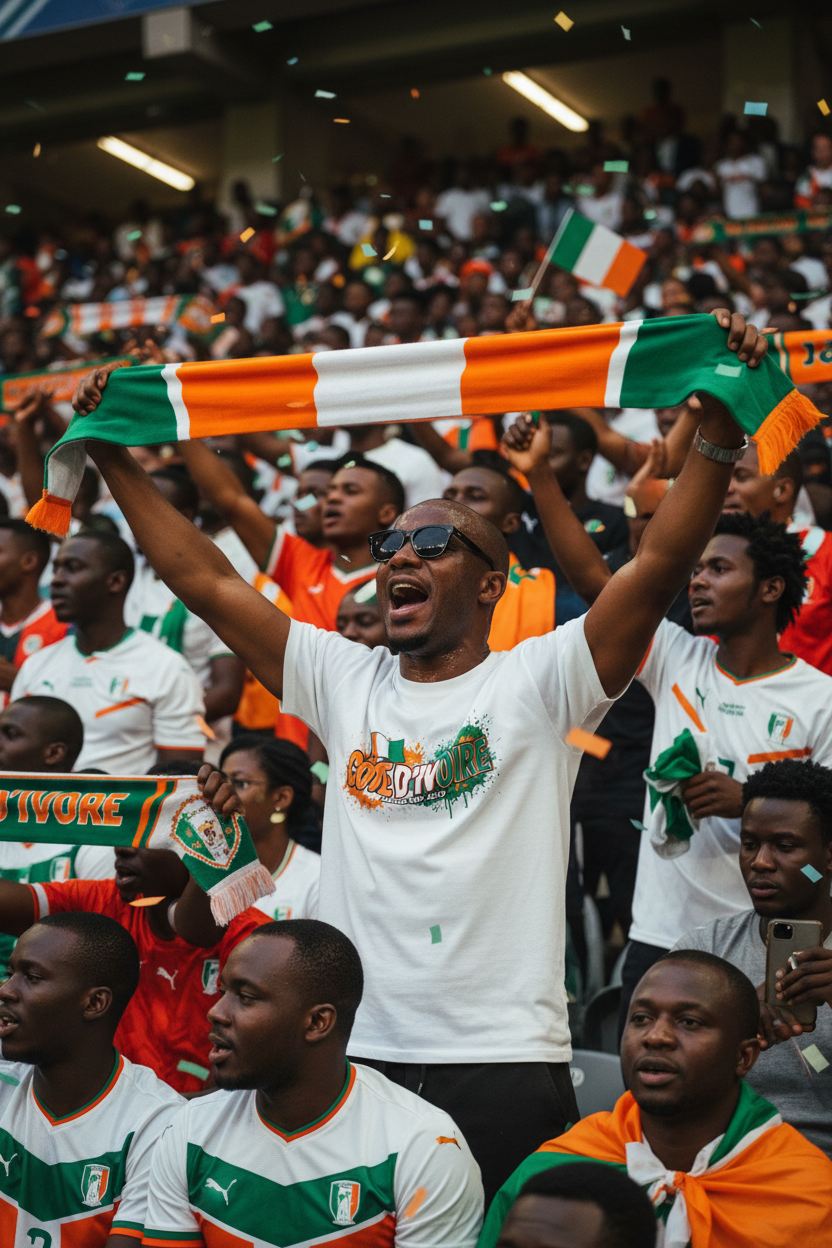 Côte d'Ivoire World Cup 2026 T-Shirt - Bold Graffiti Flag Design by StayClothed.com